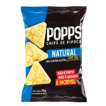 Chips de Pipoca Sabor Natural Com Sal Popps 35g