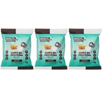 Chips de Proteína Alho Poro 16g de Proteína Kit 3 40g Irreal Snacks