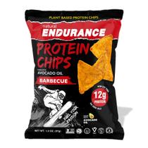 Chips de Proteína Natural Endurance Sabor Churrasco Vegano 37 g Pacote com 8 Chips de Proteína Natural Endurance Sabor Churrasco Vegano 37 g Pacote com 8