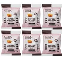 Chips de Proteína Paprica Picante 16g de Proteína Kit 6 40g Irreal Snacks