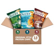 Chips de proteína Quest Nutrition para churrasco, queijo cheddar e creme de leite 31g