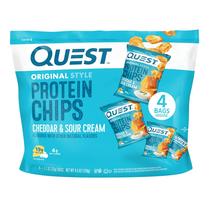 Chips de proteína Quest sabor cheddar e sour cream 4x32 g Chips de proteína Quest sabor cheddar e sour cream 4x32 g