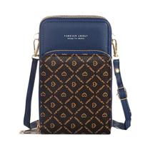 Chique Elegante Tela De Toque Crossbody Bolsa De Telefone Elegante Material PU Carteira De Ombro