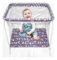 Chiqueirinho Berço Cercadinho Portátil Bebê Infantil Unicornio Com Mosqueteiro