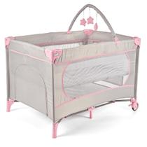 Chiqueirinho Portátil Infantil Compacto Premium Multmaxx Mobile Rosa com Brinquedos