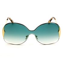 Chloé CE162S - Dourado/Verde Degradê 838 59mm - Óculos de Sol - Chloe