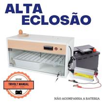 Chocadeira ALTA ECLOSÃO Automática Trivolt 60 ovos com 2 ventiladores e ovoscópio (GC60T) Chocadeira ALTA ECLOSÃO Automática Trivolt 60 ovos com 2 ventiladores e ovoscópio (GC60T)