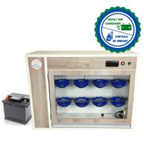 Chocadeira de Pássaros ALTA ECLOSÃO Automática, TRIVOLT, controle de umidade e carregador de bateria 8 nichos 3 ventiladores (GC PASSÁRO TCU) Chocadeira de Pássaros ALTA ECLOSÃO Automática, TRIVOLT, controle de umidade e carregador de bateria 8 nichos 3 ventiladores (GC PASSÁRO TCU)