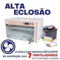 Chocadeira Elétrica ALTA ECLOSÃO Automática 220 ovos Trivolt Manual Controlador de Temperatura e Umidade PID com 7 ventiladores e 2 resistências - Galinha Choca Chocadeiras