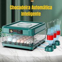 Chocadeira / Incubadora para chocar até 130 ovos - 220v - rolagem automática, controle digital de temperatura, ovoscópio, água externa- LMS-DW-CH-130