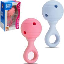 Chocalho baby bee bola azul / rosa na caixa - BEE TOYS Chocalho baby bee bola azul / rosa na caixa - BEE TOYS
