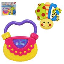 Chocalho Baby Sortidos Com 2 Pecas - 20 COMERCIAL