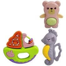 Chocalho Baby Ursinho Marinheiro Top Kids 3 Peças Chocalho Baby Ursinho Marinheiro Top Kids 3 Peças