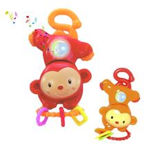 Chocalho Bebê Mordedor Musical Brinquedo Macaco Interativo