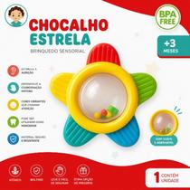 Chocalho Bebê Sensorial Mordedor Educativo Montessori BPA Free +3 Meses Chocalho Bebê Sensorial Mordedor Educativo Montessori BPA Free +3 Meses