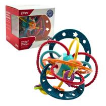 Chocalho Bola com Mordedor Flexivel Sensorial Presente Bebe Space ZippyToys