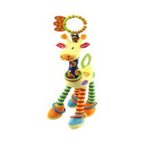 Chocalho de Girafa de Pelúcia - Brinquedo Infantil para Bebê - Macio e Ideal para Carrinho ou Berço