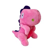 Chocalho de Pelúcia de Dinossauro Unik Baby 15cm Rosa