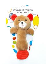 Chocalho de pelúcia e mordedor didático + 2 meses pais e filhos urso Chocalho de pelúcia e mordedor didático + 2 meses pais e filhos urso