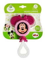 Chocalho E Mordedor Branco Minnie - Disney Baby - Elka