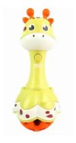 Chocalho E Mordedor Musical Com Luz Girafinha Amarelo - Kitstar