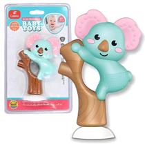 Chocalho Infantil Animal Coala Mordedor Ventosa Bebe Castela