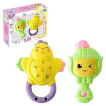 Chocalho Kit Baby 2 Peças Chocalho para Bebê Colorido - Art Baby