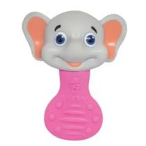 Chocalho Mordedor Macio Barulho Suave Elefante Bebe