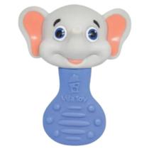 Chocalho Mordedor Macio Barulho Suave Elefante Bebe