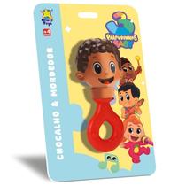 Chocalho Mordedor para Bebê 3 Palavrinhas Davi Divertoys