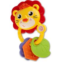 Chocalho Mordedor Para Bebê - Leão Leãozinho - Zoop Toys Cor Amarelo