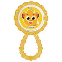 Chocalho Mordedor Para Bebê Macio Flexível Amarelo Bolofofos BabyGo
