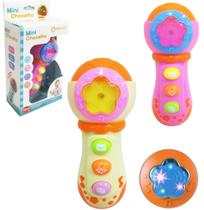 Chocalho Musical Infantil Mini Colors Com Luz A Pilha - OM UTILIDADES