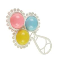 Chocalho Para Bebê 18 CM Rendado Branco