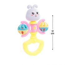 Chocalho Para Bebê 18cm Coelhinho Colors