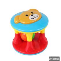 Chocalho para Bebê 8,5cm Torre Urso Colorida