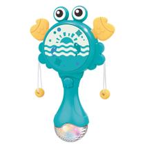 Chocalho para Bebê Caranguejo Musical Azul Luz e Som Zippy Toys - 10364