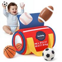 Chocalho para Bebê Lanbeby Minha Primeira Bolsa Esportiva com Bolas Sensoriais Chocalho para Bebê Lanbeby Minha Primeira Bolsa Esportiva com Bolas Sensoriais