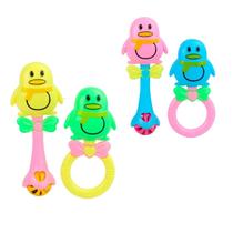 Chocalho para bebes cuttie +6 meses pinguim - 2 chocalhos