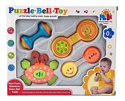 Chocalho Para Bebês - Kit Com 4 Und - Puzzle Bell Toy