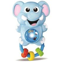 Chocalho Para Bebes Som E Luz Elefante Zoop Toys