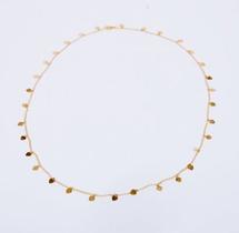 Chocker Banho de Ouro 18k Pingentes Coração