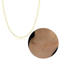 Chocker corrente elos coração banhado a ouro 18k semijoia