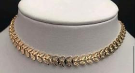 Chocker escama de peixe em bijuteria