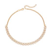 Chocker folheada a ouro com zircônias BRANCO 532509 Rommanel Chocker folheada a ouro com zircônias BRANCO 532509 Rommanel