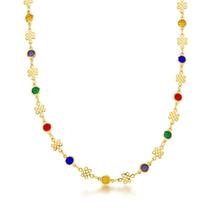 Chocker pedras coloridas e arabesco Chocker pedras coloridas e arabesco