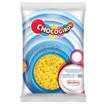 Chocogiros - Mini Pastilha Sabor Chocolate Amarela 300G - Mavalério - Mavalerio