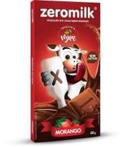 Chocolate 40% Cacau Sabor Morango - 80g - Zeromilk