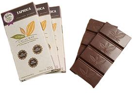 Chocolate 50% cacau ao leite Crocante com Tapioca - kit c/3 unidades de 20g cada - Cacauway