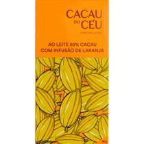 Chocolate 50% Cacau com Laranja Sem Glúten Cacau do Céu 80g